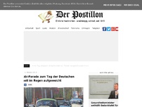 Bild zum Artikel: Trabbi-Parade zum Tag der Deutschen Einheit im Regen aufgeweicht