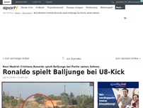 Bild zum Artikel: Ronaldo spielt Balljunge bei U8-Kick