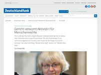 Bild zum Artikel: Deutschlandfunk | Deutschland heute | Gericht verurteilt Aktivistin für Menschenrechte