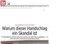 Bild zum Artikel: In Deutschland und im Iran - Warum dieser Handschlag ein Skandal ist