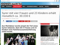 Bild zum Artikel: Syrer mit vier Frauen und 23 Kindern erhält monatlich ca. 30.030 €