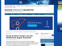 Bild zum Artikel: Saudi-Arabien fordert von EU Sanktionen gegen Russland