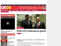 Bild zum Artikel: Putin mit Friedenspreis geehrt