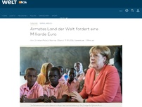 Bild zum Artikel: Merkel-Besuch: Ärmstes Land der Welt fordert eine Milliarde Euro