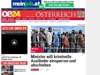 Bild zum Artikel: Minister will kriminelle Ausländer einsperren und abschieben