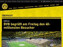 Bild zum Artikel: BVB begrüßt am Freitag den 40-millionsten Besucher