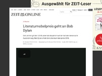 Bild zum Artikel: US-Musiker: Literaturnobelpreis geht an Bob Dylan