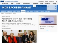 Bild zum Artikel: Ältester Deutscher: 'Eiserne Gustav' aus Havelberg feiert 111. Geburtstag