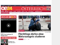 Bild zum Artikel: Flüchtlinge dürfen ohne Maturazeugnis studieren