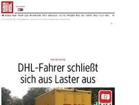 Bild zum Artikel: Post-Pechvogel - DHL-Fahrer schließt sich aus Laster aus