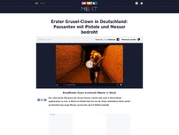 Bild zum Artikel: Erster Grusel-Clown in Deutschland: Passanten mit Pistole und Messer bedroht