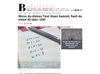 Bild zum Artikel: Wenn du diesen Test lösen kannst, bist du ein Genie mit einem IQ über 150!