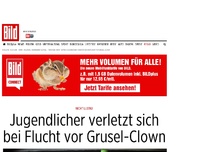 Bild zum Artikel: In Gelsenkirchen - Jugendlicher verletzt sichbei Flucht vor Grusel-Clown