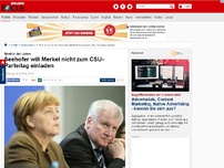 Bild zum Artikel: Erstmals seit sie Kanzlerin ist  - Seehofer will Merkel nicht zum CSU-Parteitag einladen