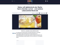 Bild zum Artikel: Edeka ruft Apfelschorle der Marke 'Gut & Günstig' zurück