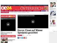Bild zum Artikel: Horror-Clown auf Wiener Spielplatz gesichtet