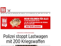 Bild zum Artikel: An Grenze zu Österreich - Polizei stoppt Lastwagen mit 200 Kriegswaffen
