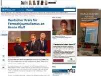 Bild zum Artikel: Deutscher Preis für Fernsehjournalismus an Armin Wolf