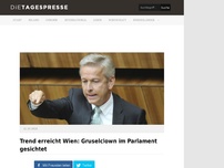Bild zum Artikel: Trend erreicht Wien: Gruselclown im Parlament gesichtet