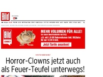 Bild zum Artikel: 9 Autos abgefackelt - Horror-Clowns jetzt auch als Feuer-Teufel unterwegs!