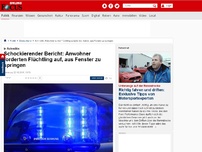 Bild zum Artikel: In Schmölln - Schockierender Bericht: Anwohner forderten Flüchtling auf, aus Fenster zu springen