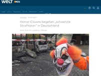 Bild zum Artikel: Polizei warnt: Horror-Clowns begehen 'schwerste Straftaten' in Deutschland