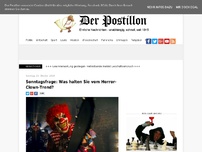 Bild zum Artikel: Sonntagsfrage: Was halten Sie vom Horror-Clown-Trend?