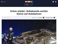 Bild zum Artikel: Schon wieder: Unbekannte werfen Steine auf Autobahnen