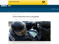 Bild zum Artikel: Angriffe: Unsere Polizei lässt sich zu viel gefallen