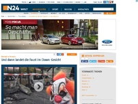 Bild zum Artikel: Überfall in Bremen -
Und dann landet die Faust im Clown-Gesicht
