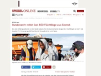 Bild zum Artikel: Mittelmeer: Bundeswehr rettet fast 850 Flüchtlinge aus Seenot