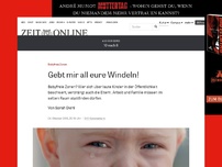 Bild zum Artikel: Kinder: Gebt mir all eure Windeln!