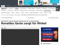 Bild zum Artikel: Abseits? Ronaldos Geste sorgt für Wirbel