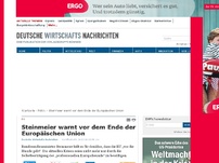 Bild zum Artikel: Steinmeier warnt vor dem Ende der Europäischen Union