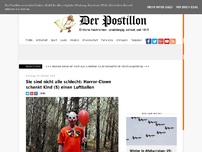 Bild zum Artikel: Sie sind nicht alle schlecht: Horror-Clown schenkt Kind (5) einen Luftballon