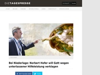 Bild zum Artikel: Bei Niederlage: Norbert Hofer will Gott wegen unterlassener Hilfeleistung verklagen