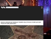 Bild zum Artikel: Krass! Jemand hat Donald Trumps Hollywood-Stern auf dem Walk of Fame zerstört!