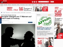 Bild zum Artikel: Drei Haupttatverdächtige wieder frei  - Sexueller Übergriff von 17 Männern auf zwei Frauen in Freiburg