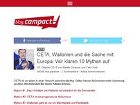 Bild zum Artikel: CETA, Wallonien und die Sache mit Europa: Wir klären 10 Mythen auf
