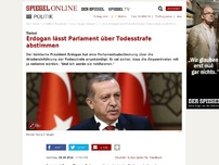 Bild zum Artikel: Türkei: Erdogan lässt Parlament über Todesstrafe abstimmen