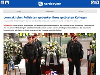 Bild zum Artikel: Lorenzkirche: Polizisten gedenken ihres getöteten Kollegen