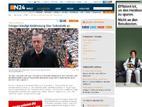 Bild zum Artikel: Türkisches Parlament - 
Erdogan kündigt Abstimmung über Todesstrafe an