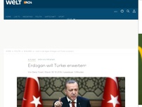 Bild zum Artikel: Türkei: Erdogan will Türkei erweitern