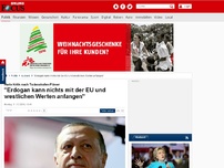 Bild zum Artikel: Harte Kritik nach Todesstrafen-Plänen - 'Erdogan kann nichts mit der EU und westlichen Werten anfangen'