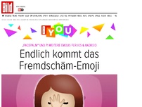 Bild zum Artikel: Für iOS & Android - Endlich kommt das Fremdschäm-Emoji