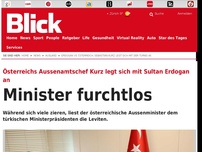 Bild zum Artikel: Österreichs Aussenamtschef Kurz legt sich mit Sultan Erdogan an: Minister furchtlos