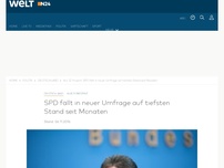 Bild zum Artikel: Nur 22 Prozent: SPD fällt in neuer Umfrage auf tiefsten Stand seit Monaten