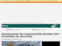 Bild zum Artikel: News: Beeindruckend: Der Landwirtschafts-Simulator 2017 ist beliebter als Call of Duty