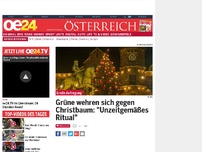 Bild zum Artikel: Grüne wehren sich gegen Christbaum: 'Unzeitgemäßes Ritual'