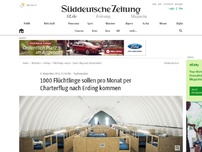 Bild zum Artikel: 1000 Flüchtlinge sollen pro Monat per Charterflug nach Erding kommen